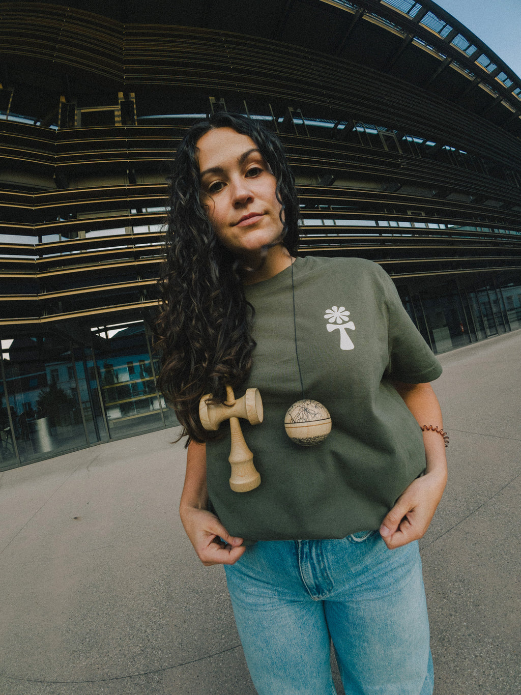 Kendama Gent Organic Tshirt - Khaki