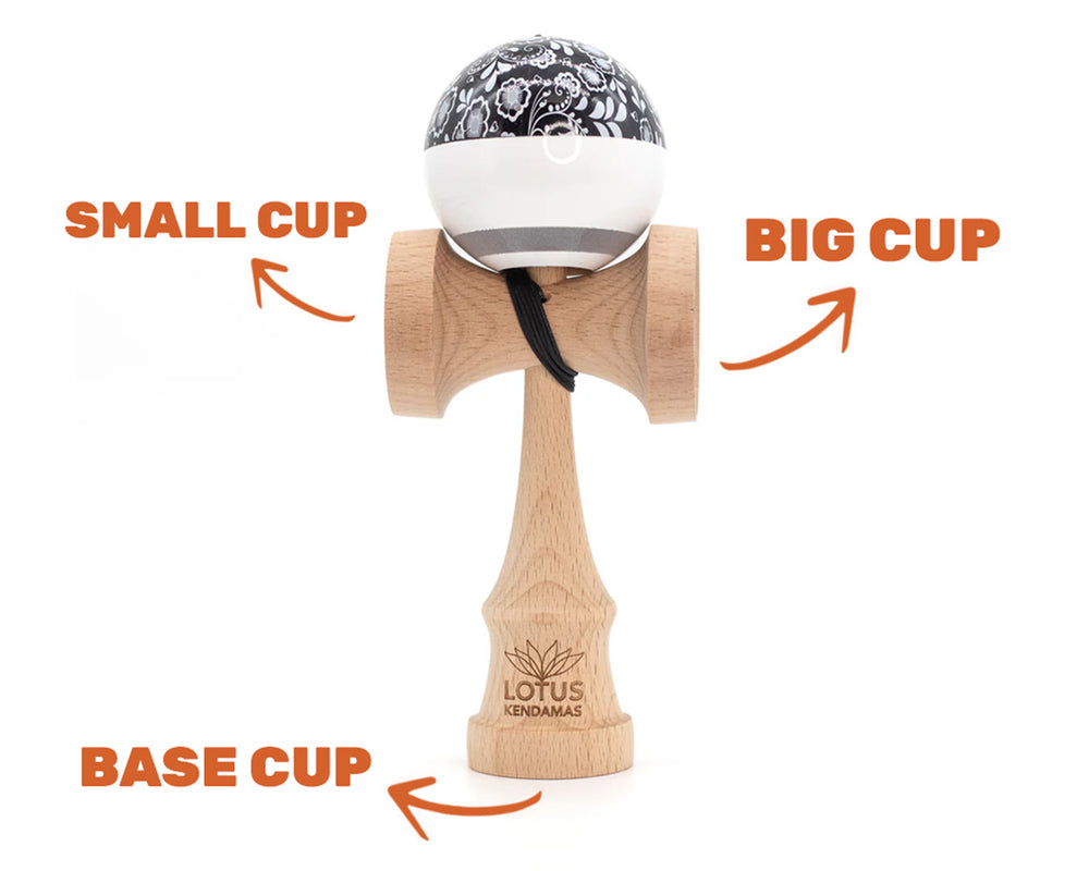 kendama tutorial on white background